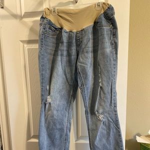 Maternity skinny jeans, full panel